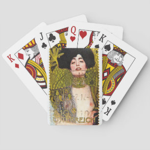Baralho Klimt "mulher" em cartões de jogo Dourados