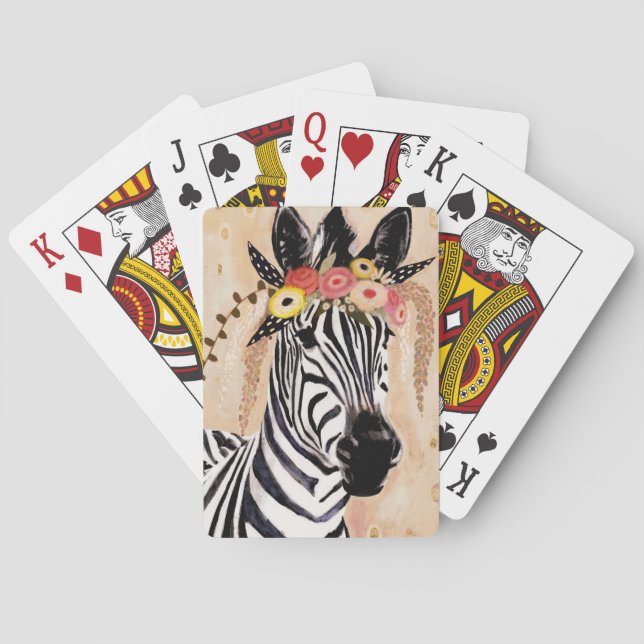 Baralho Klimt Zebra | Coroa De Flores (Verso)
