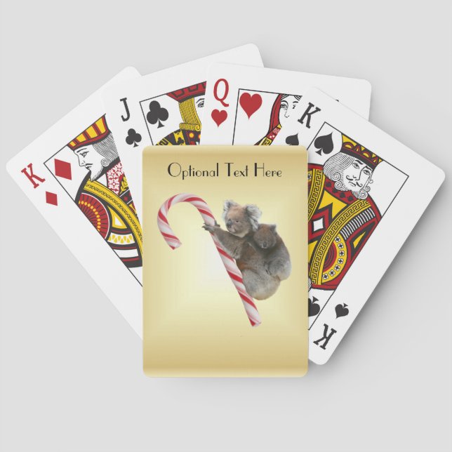 Baralho Koala Bear e Joey Cub Candy Cane (Verso)