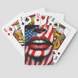 Baralho Lábios Casino e Home America Jogando Cartões