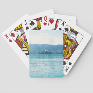 Baralho Lago Bled Eslovênia - Paisagem Cêntica Fotografi