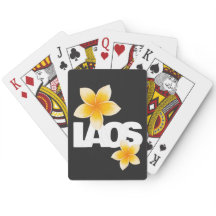 Laos Amor Flor de Frangipani Branca e Preta
