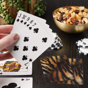 Baralho Laranja Preto Tigre Impressão Animal