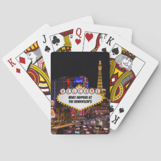Baralho Las Vegas à noite, seu texto