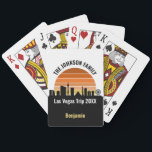 Baralho Las Vegas Strip Sunset Custom Vacation<br><div class="desc">Cool custom Las Vegas skyline at sunset playing cards for your family vacation or bachelor party trip to the city of lights. Gamble from sunrise to sundown in this city and remember it with this keepsake souvenir.</div>