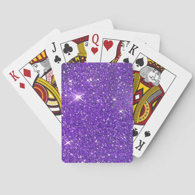 Baralho Lavanda de Trendy Roxo Glitter Glitz (Verso)