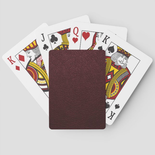 Baralho Leather Maroon (Verso)