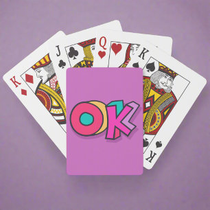 Baralho Legal jogo de tendências "OK" de cores roxas a neg