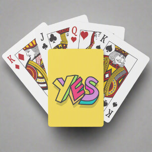 Baralho Legal jogo de tendências "YES" amarelo-escuro
