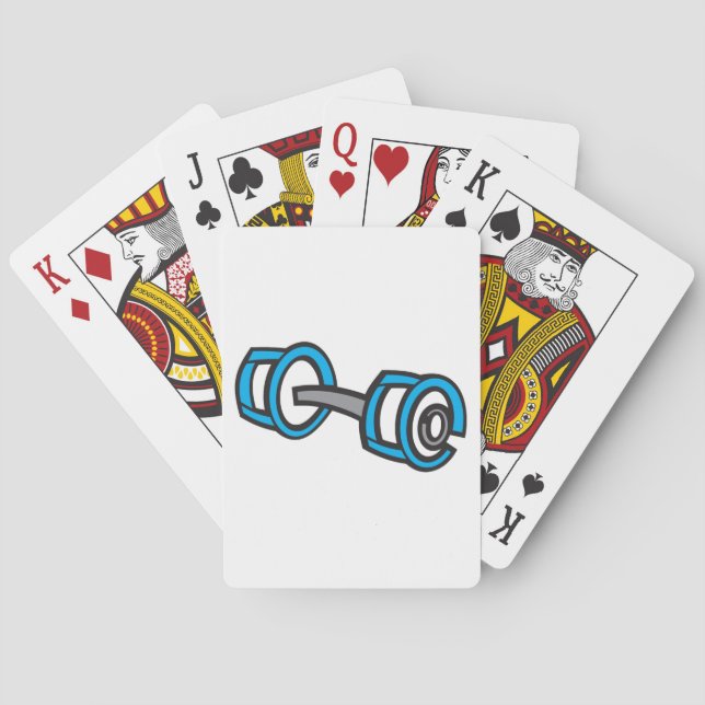 Baralho Legal Malhação Azul e Cinza Gráfico de Gym (Verso)