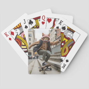 Baralho Legal skate de gatos - Radical Feline Skater Gift