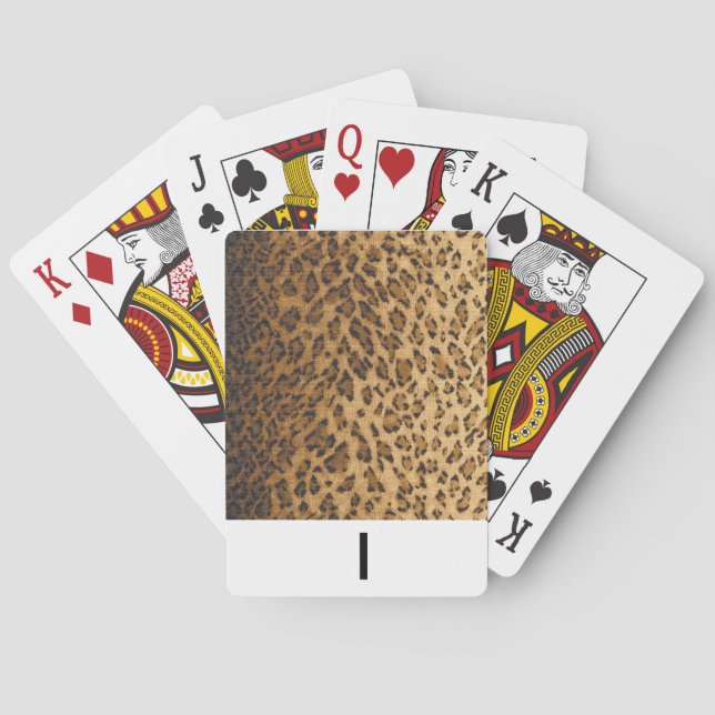 Baralho Leopard Imprimir monograma I Placas de Reprodução (Verso)