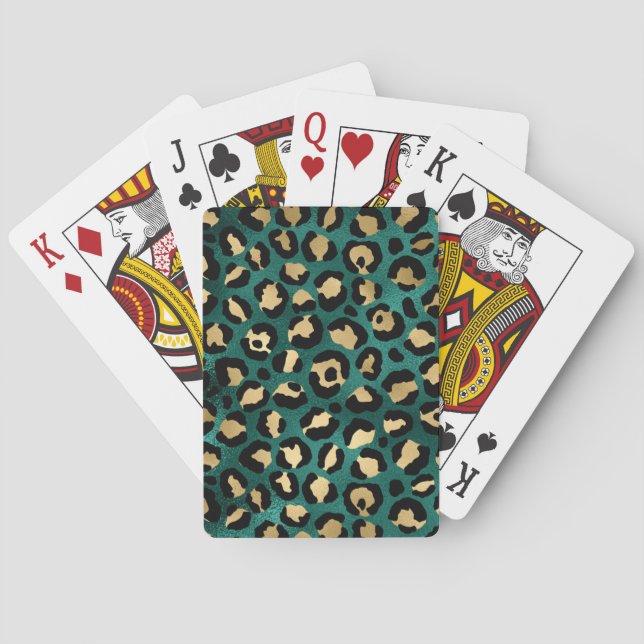 Baralho Leopardo Dourado e Teto Série Design 3 (Verso)