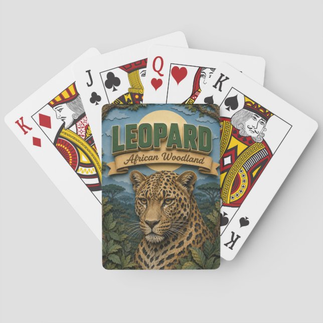 Baralho Leopardo Floresta Africana POPCUT (Verso)