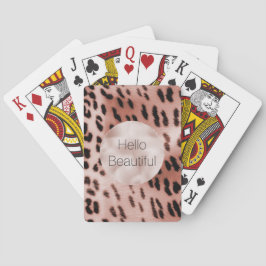 Baralho Leopardo-rosa rosa Blush