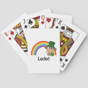 Baralho Leprechaun afortunado do macaco