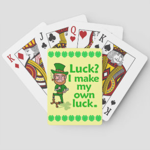 Baralho Leprechaun irlandês afortunado irritado engraçad