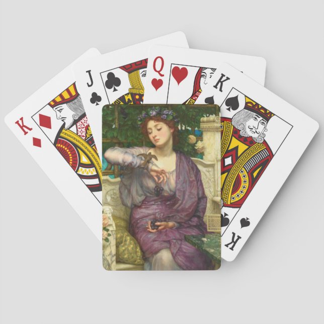 Baralho Lesbia e seu Sparrow (por Edward John Poynter) (Verso)