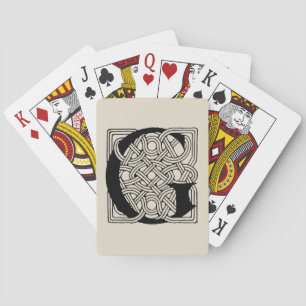 Baralho Letra G Vintage Celtic Knot Monograma