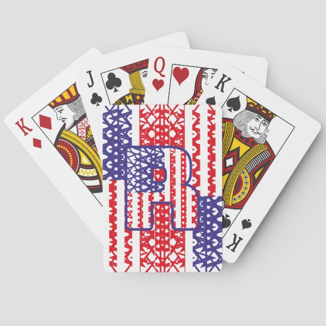 BARALHO LETRA INICIAL R LAS ESTRELLAS DE USA/EEUU (Verso)