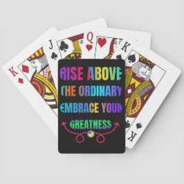 Baralho Levante-se acima da abraçao comum, sua grandeza