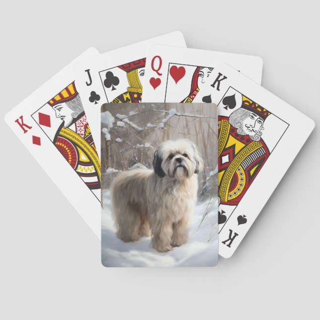 Baralho Lhasa Apso Deixe-A Neve Natal (Verso)