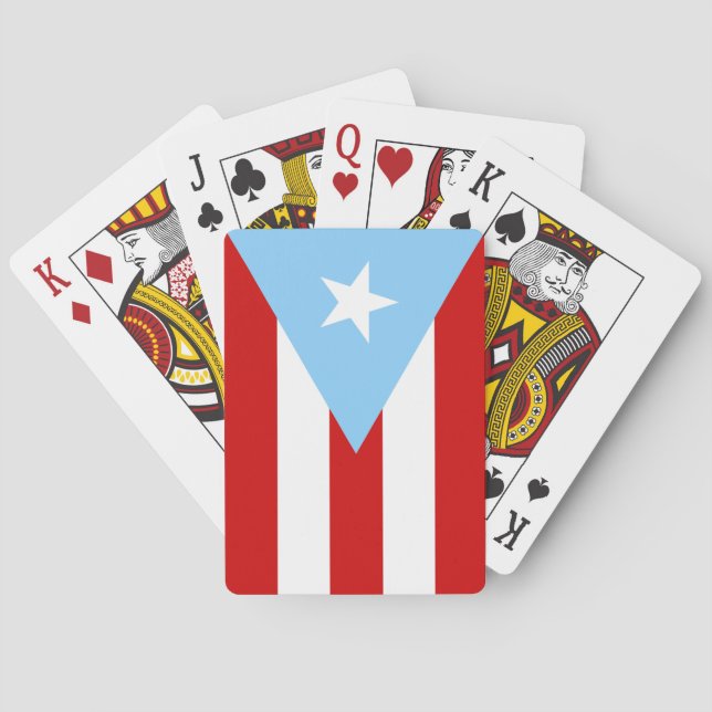 Baralho Light Blue Puerto Rican Flag (Verso)