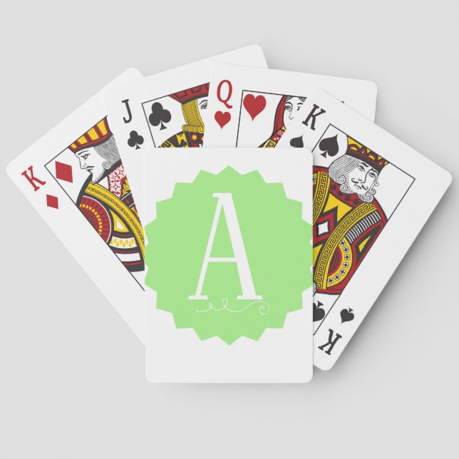 Baralho Lime Green Initial Classic Playing Cards (Verso)