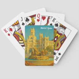 Baralho Linda Arte de Viagem Vintage Madrid Espanha