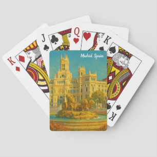 Baralho Linda Arte de Viagem Vintage Madrid Espanha