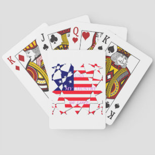 Baralho Linda e adorável bandeira americana Motif design