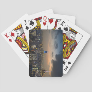 Baralho Linda Skyline da Noite de Nova York