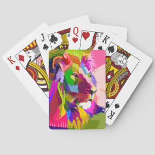 Baralho Lion Colorful Pop Prismatic Art Design-62501