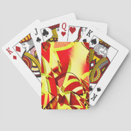 Baralho Listras amarelas na imagem vermelha, distorcida