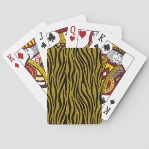 Baralho Listras de Zebra em Safari Preto e Marrom
