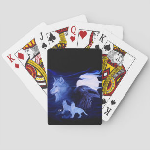 Baralho Lobo e Raven com lua de cheio
