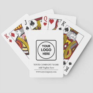 Baralho Logotipo Branco Limpo Marca Design Mínimo Poker