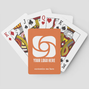 Baralho Logotipo da Empresa Laranja Marketing Empresarial