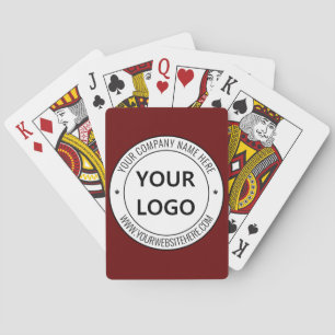 Baralho Logotipo da sua empresa e placas de reprodução de