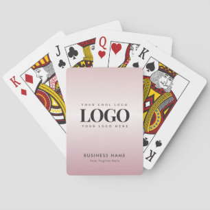 Baralho Logotipo de empresa personalizada Dourado para Ros