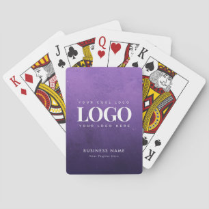 Baralho Logotipo de empresa personalizada Galáxia roxa Cos