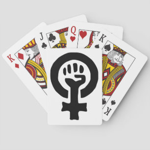 Baralho Logotipo de símbolo feminista