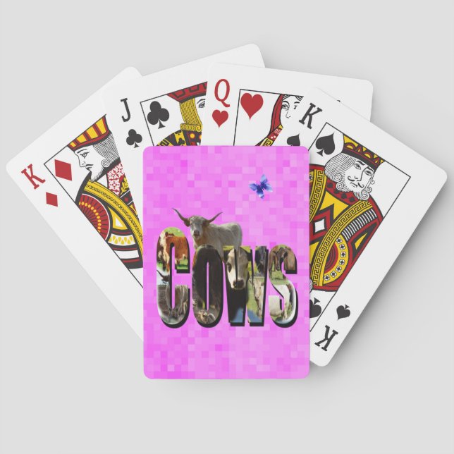 Baralho Logotipo De Vaca Com Vaca Do Planalto, (Verso)