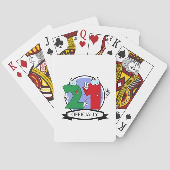 Baralho Logotipo oficial de aniversário de 21 (Verso)