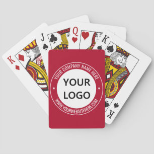 Baralho Logotipo personalizado e placas de texto para suas