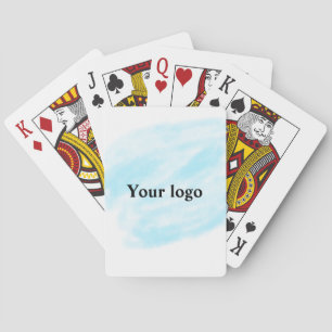 Baralho Logotipo personalizado simples e elegante aqui era