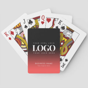 Baralho Logotipo preto da empresa personalizada