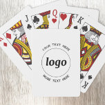 Baralho Logotipo simples com Promocional para empresa de t<br><div class="desc">Adicione seu próprio logotipo e escolha de texto a este design. Remova o texto superior ou inferior,  se preferir. Minimalista e profissional. Excelente de um produto de promocional para seus clientes e clientes. Seu logotipo será cortado em círculo. Para outras versões,  consulte a coleção.</div>