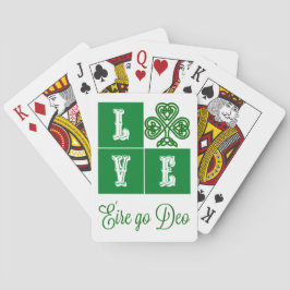 Baralho Love Celtic Shamrock Hearts Ireland Motto