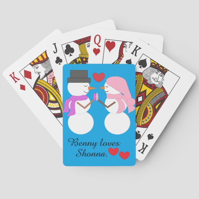 Baralho Love & Snowpeople:  Blue-green (Verso)